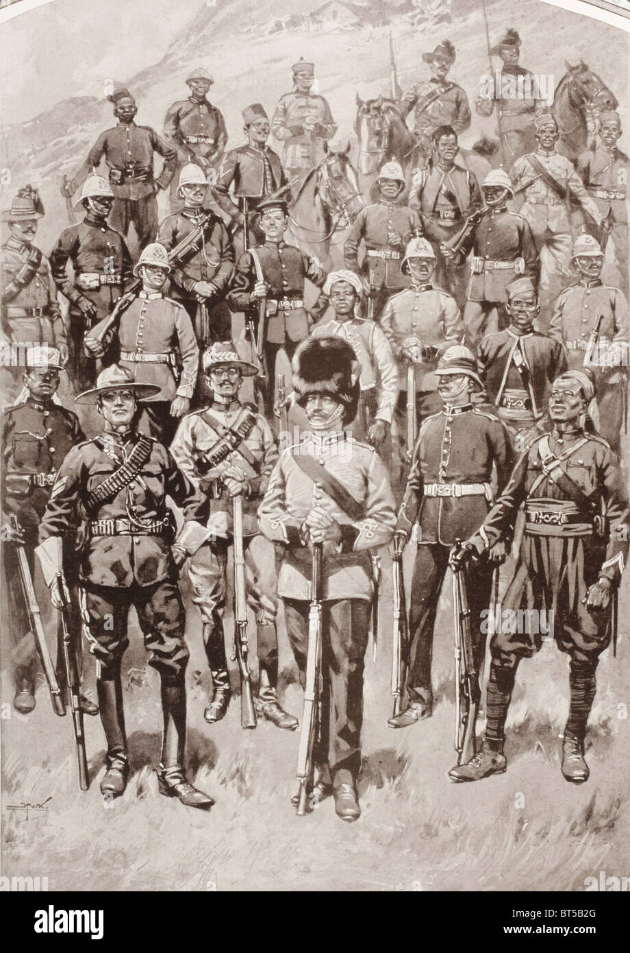 Custodi dell'Impero. Le forze d'oltremare che è venuto in Inghilterra per l' incoronazione del re George V. Foto Stock