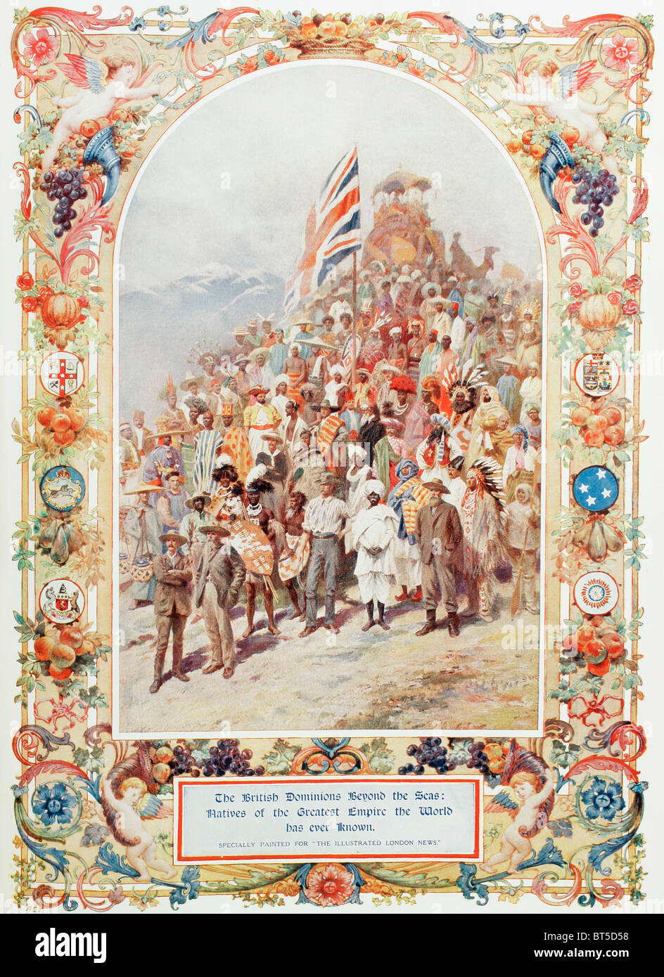 Rappresentanti dei Domini britannici al di là dei mari, in Inghilterra per l'incoronazione di George V, 1910. Foto Stock