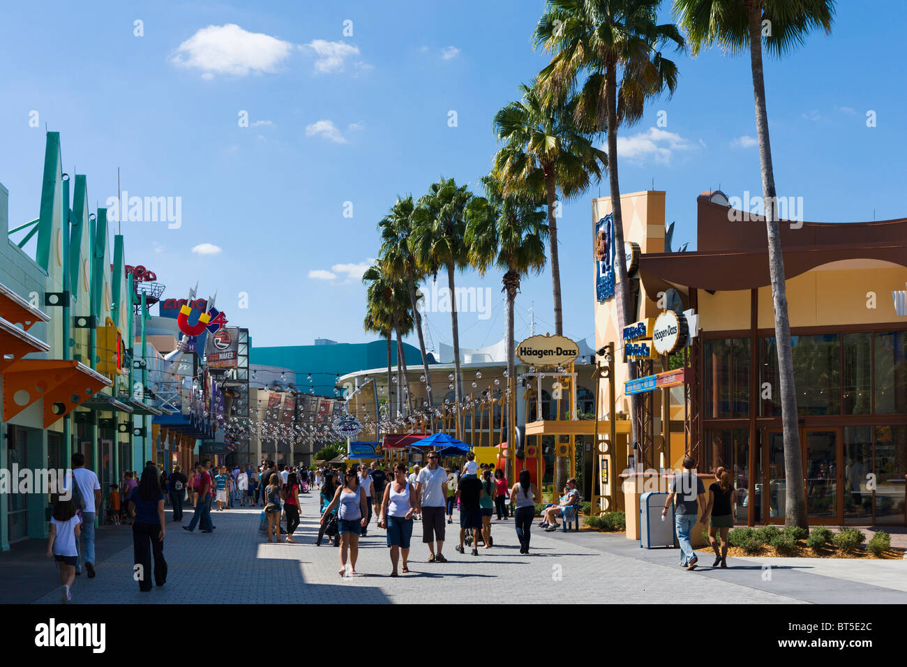 Lato ovest negozi, Downtown Disney, Lake Buena Vista Orlando, Florida centrale, STATI UNITI D'AMERICA Foto Stock