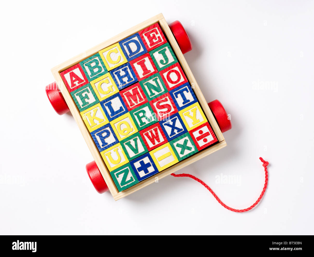 Giocattolo blocchi alfabeto Foto Stock