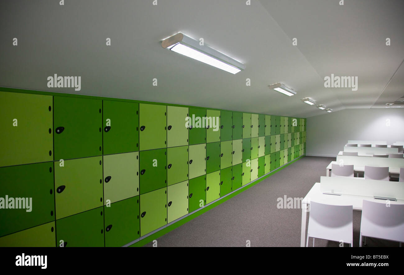 L'Irlanda, nella contea di Dublino, Dublino, Ballsbridge, Lansdowne Road, Aviva Football Stadium, in particolare della sala stampa. Foto Stock