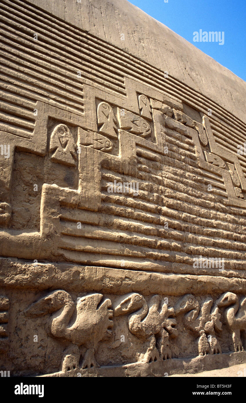 Chan Chan rovine, Trujillo, Perú Foto Stock