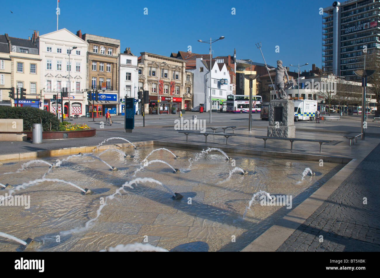 Fontane a Anchor Road Bristol City Centre Foto Stock