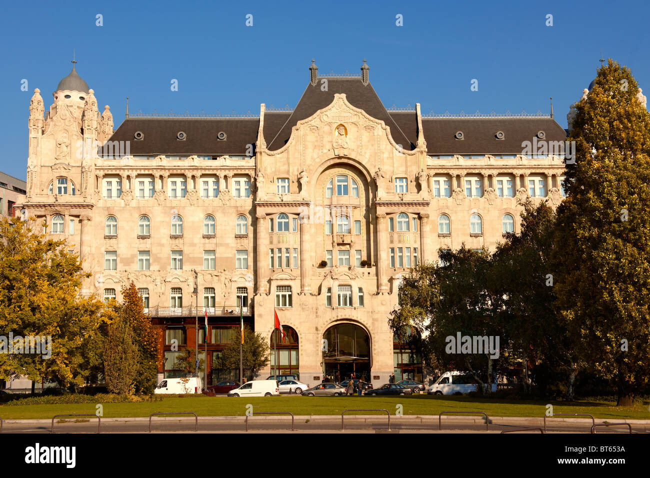Four Seasons Hotel in Art Nouveau Gresham Palace, Budapest, Ungheria Foto Stock
