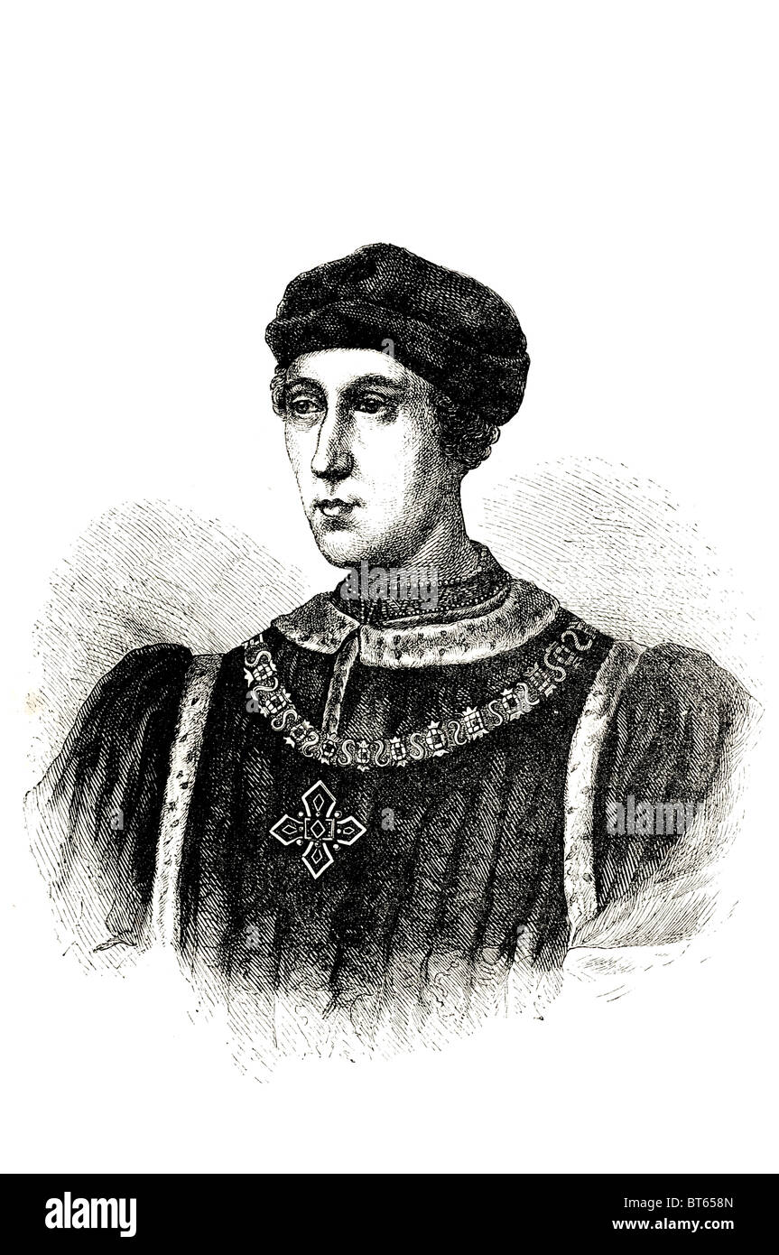 Enrico VI 6 Dicembre 1421 - 21 Maggio 1471 re d'Inghilterra 1422 al 1461 e di nuovo dal 1470 al 1471 disputata Re di Francia 1422 Foto Stock