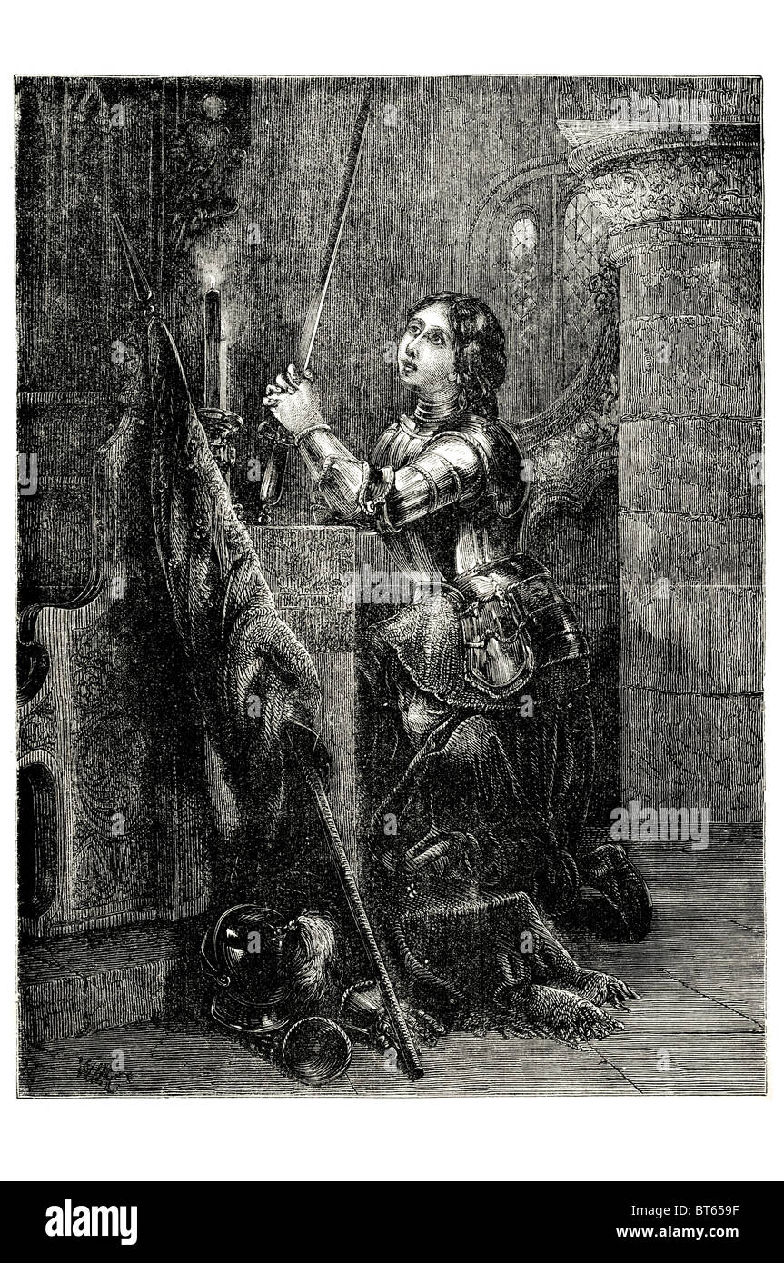 Santa Giovanna d'Arco la cameriera di Orléans Jeanne d'Arc 1412 - 30 Maggio 1431 eroina Francia santa cattolica. contadina Divi orientale Foto Stock