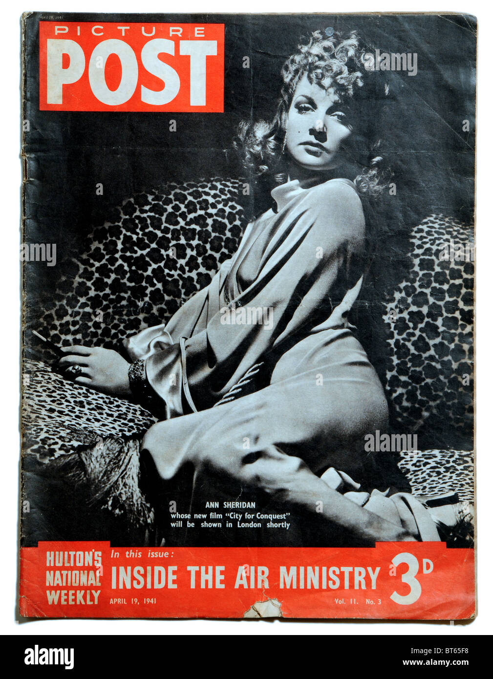 Ann sheridan 19 aprile 1941 città di conquista film di star Immagine Post photojournalistic prominente rivista pubblicata Regno re Foto Stock