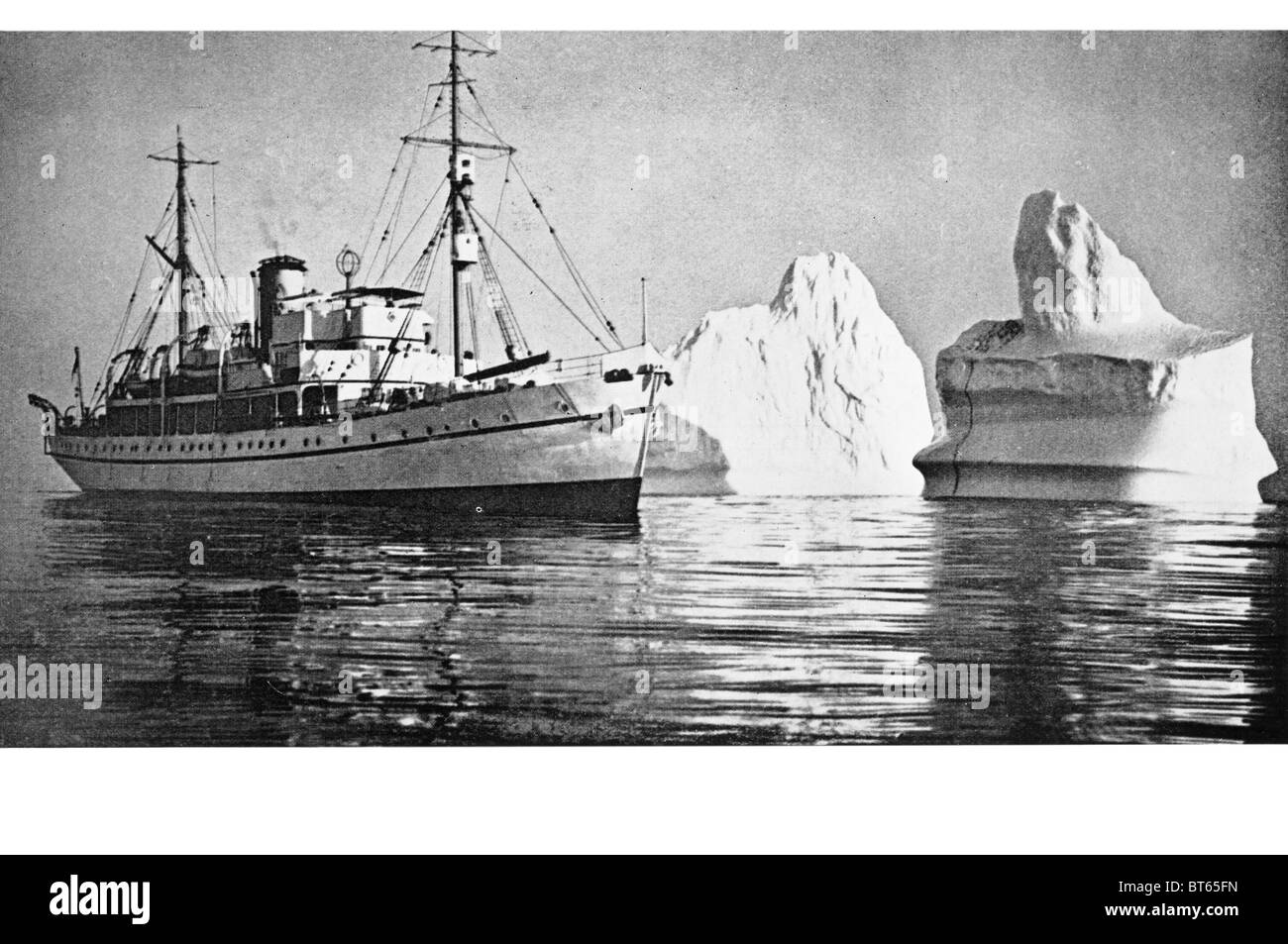 R r s nave challenger Labrador costa esploratore polare antartico artico piroscafo a vapore in acciaio nave scafo in ferro Foto Stock