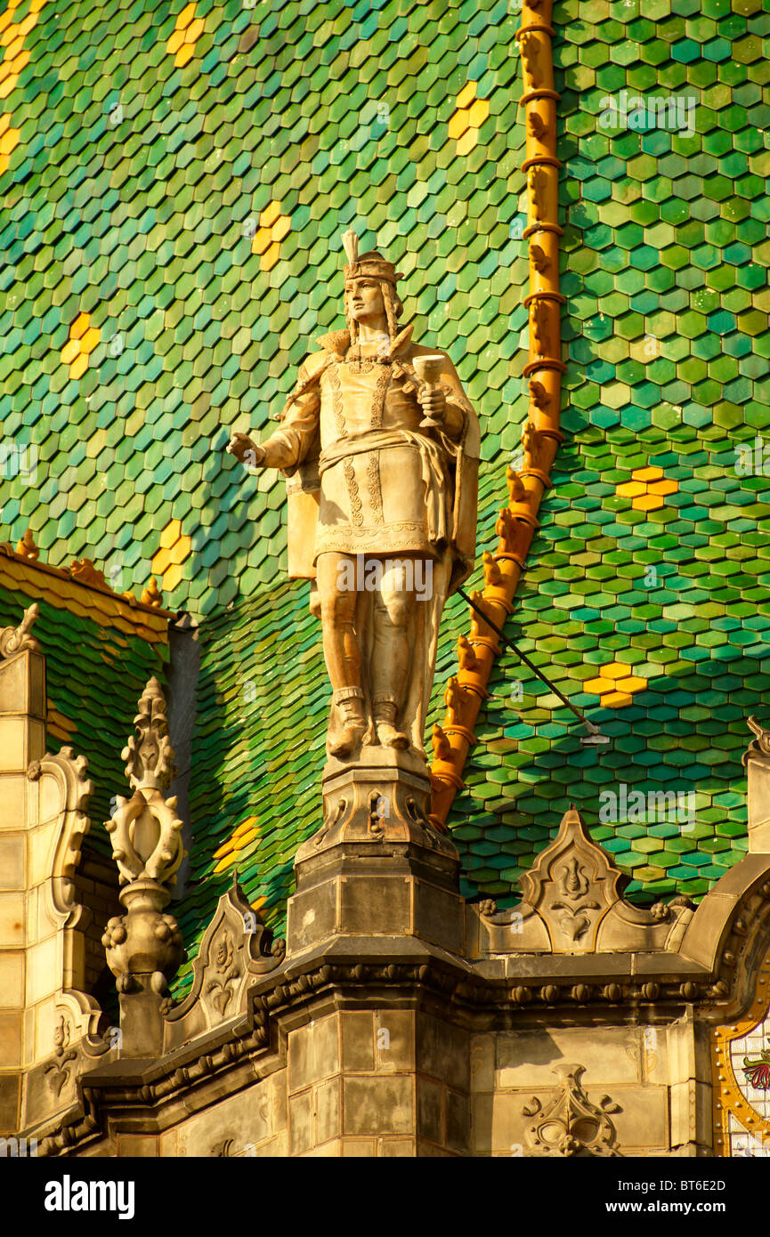 L Art Nouveau Museo di Arti Applicate con Zolnay tetto di tegole. Budapest Ungheria Foto Stock