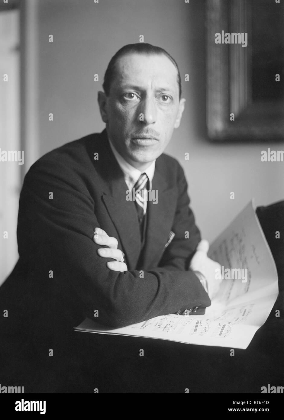 Foto d'epoca circa 1920s del compositore russo, pianista e direttore Igor Stravinsky (1882 - 1971). Foto Stock