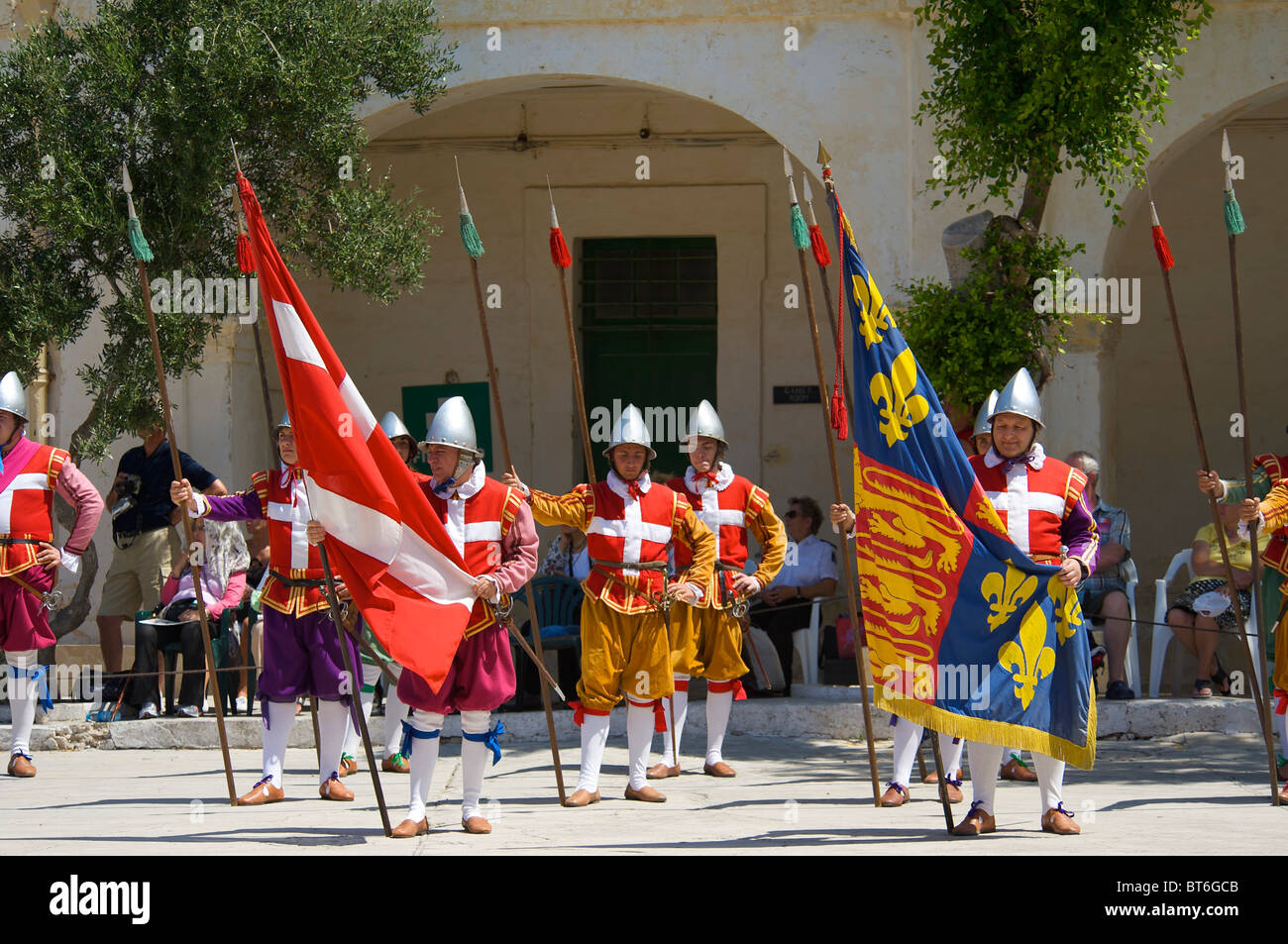 In guardia Parade, Fort St Elmo, Valletta, Malta Foto Stock