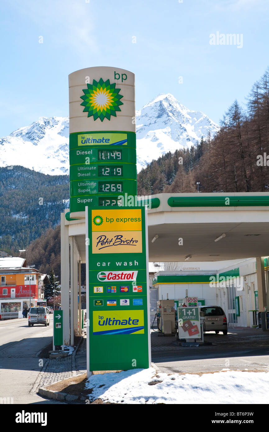 Stazione di benzina BP, Foto Stock