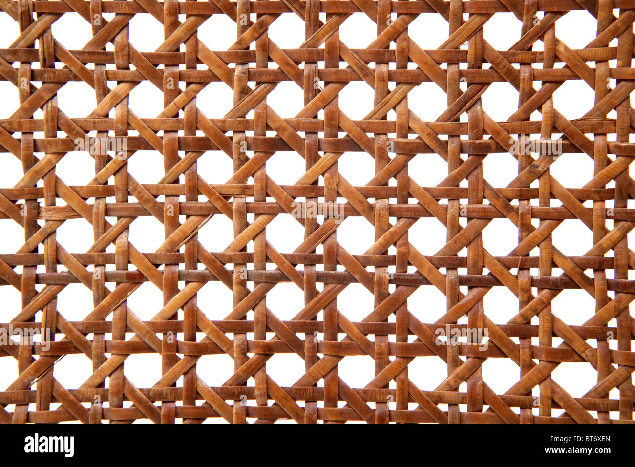 Il rattan texture dalla sedia Thonet realizzati artigianalmente in marrone Foto Stock