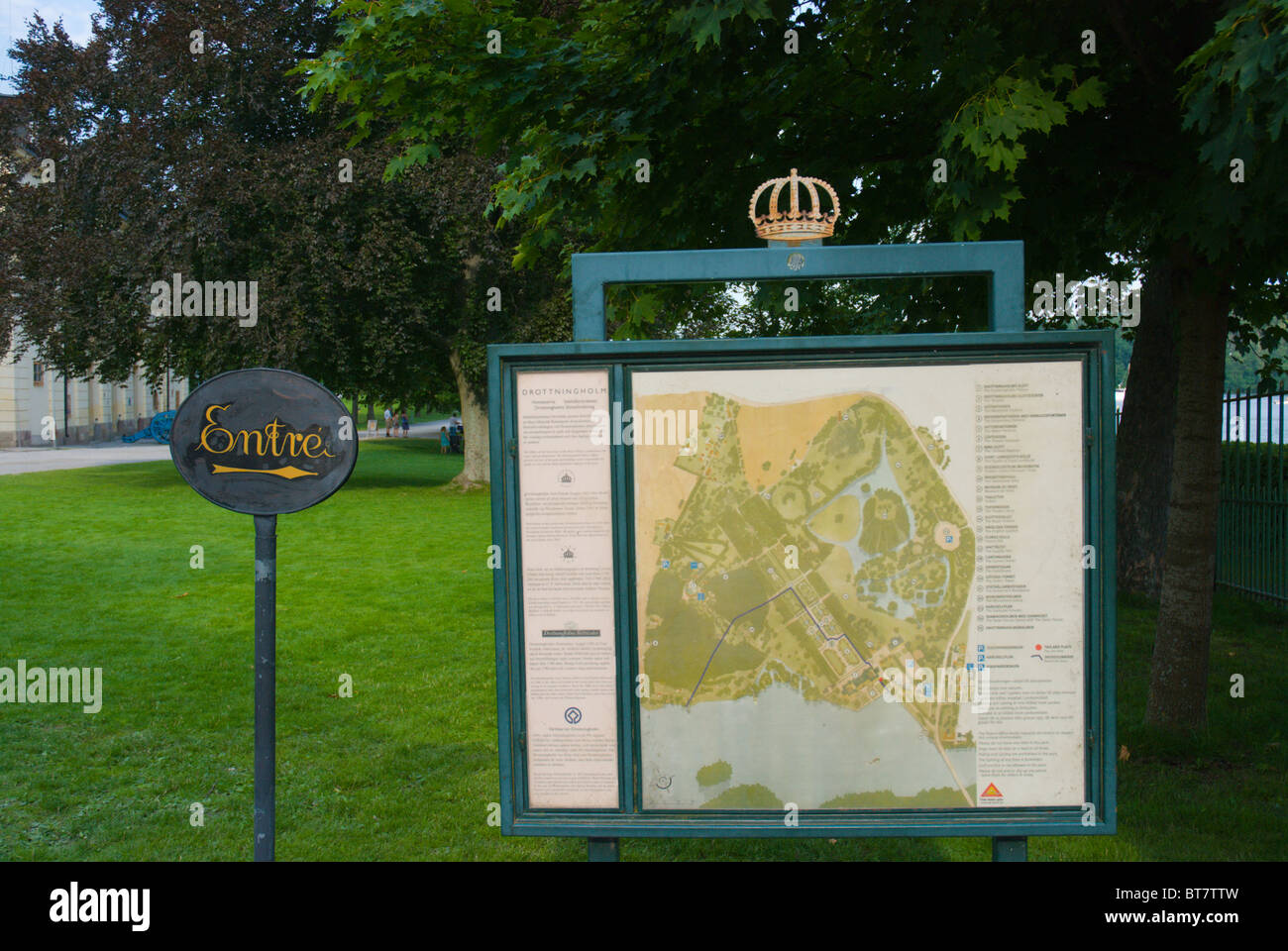 Mappa di Drottningholm motivi fuori Stoccolma Svezia Europa Foto Stock