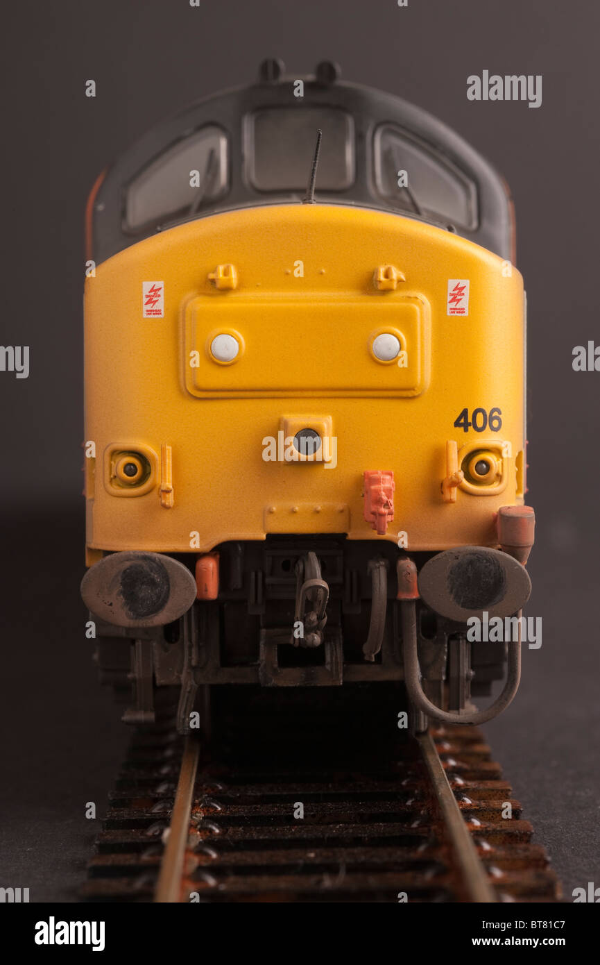 Classe 37 locomotive diesel, anteriore vista della cabina Foto Stock