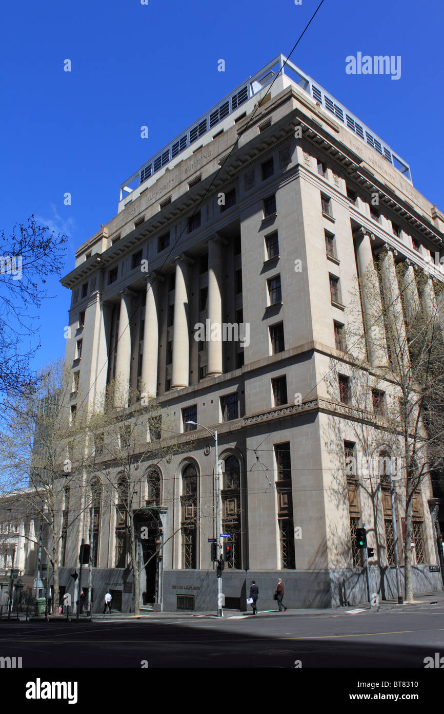 Ex Autorità Portuale edificio (ora appartamenti), Market Street, Melbourne Central Business District, CBD, Victoria, Australia, Oceania Foto Stock