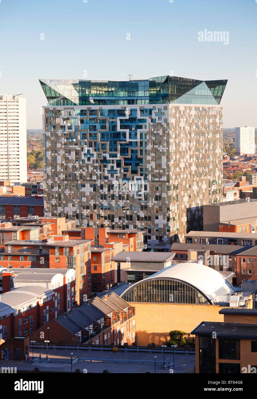 Il Cubo edificio, Birmingham, West Midlands, England, Regno Unito Foto Stock