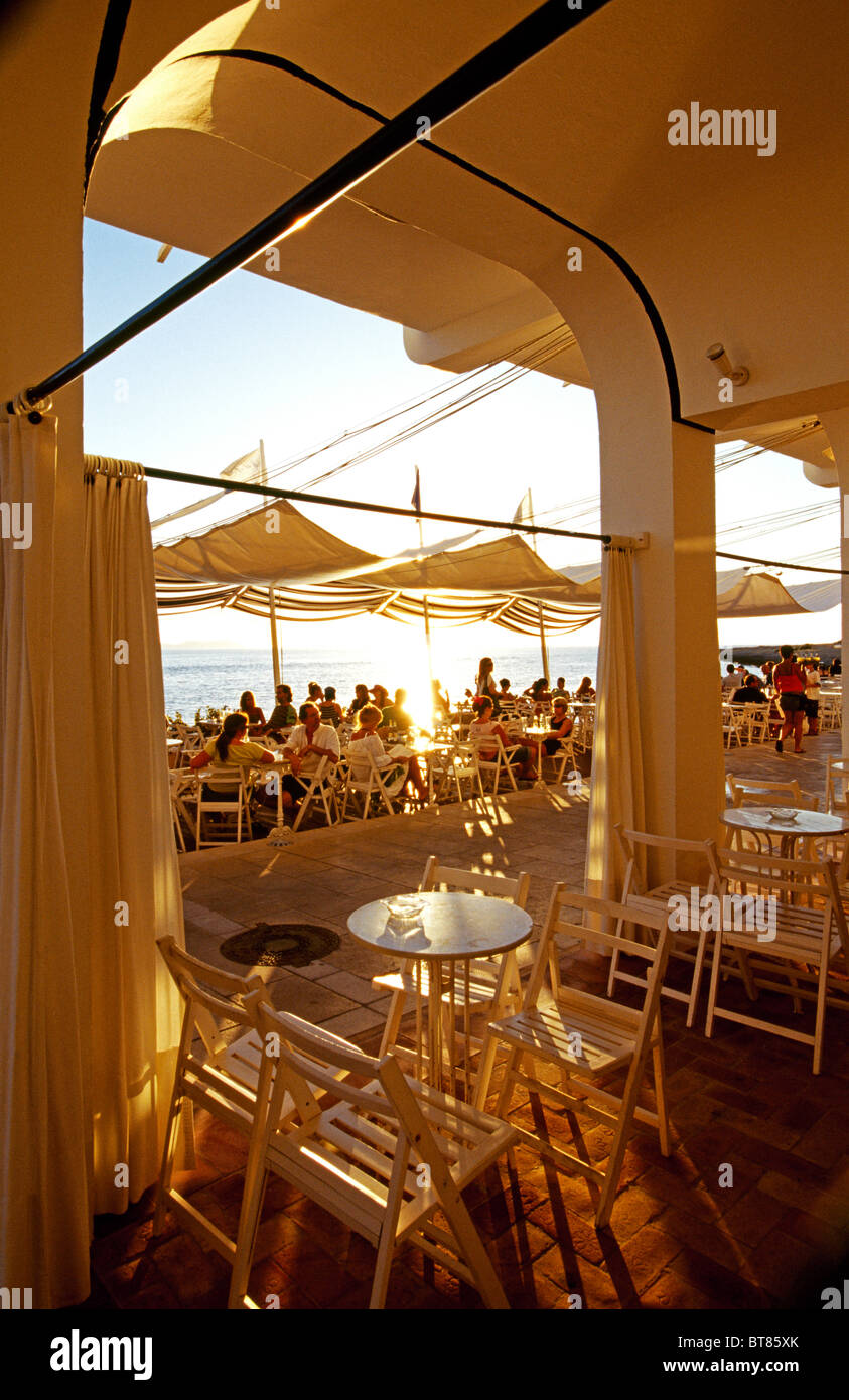 Il Savannah café in San Antonio, Ibiza, Isole Baleari, Spagna Foto Stock