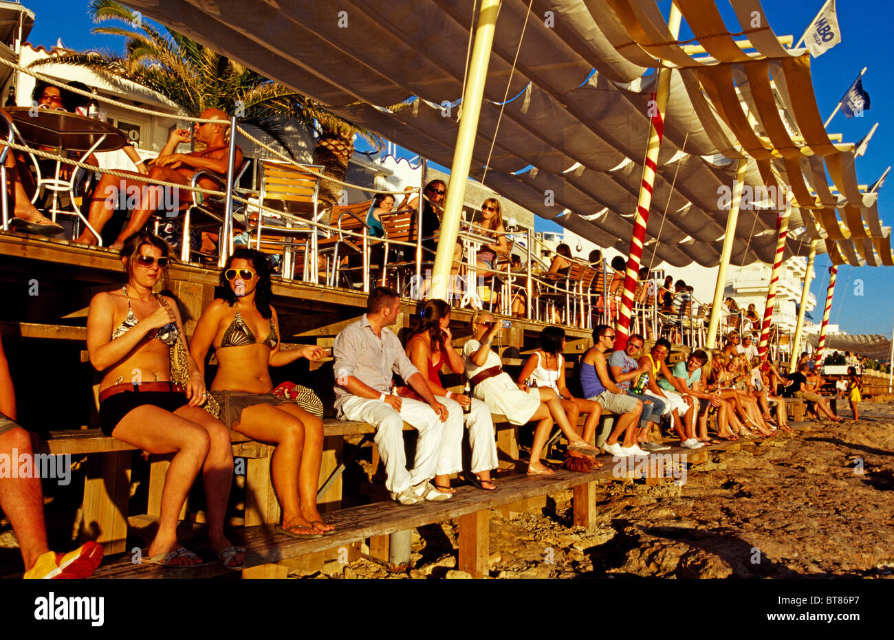 Mambo café in San Antonio, Ibiza, Isole Baleari, Spagna Foto Stock