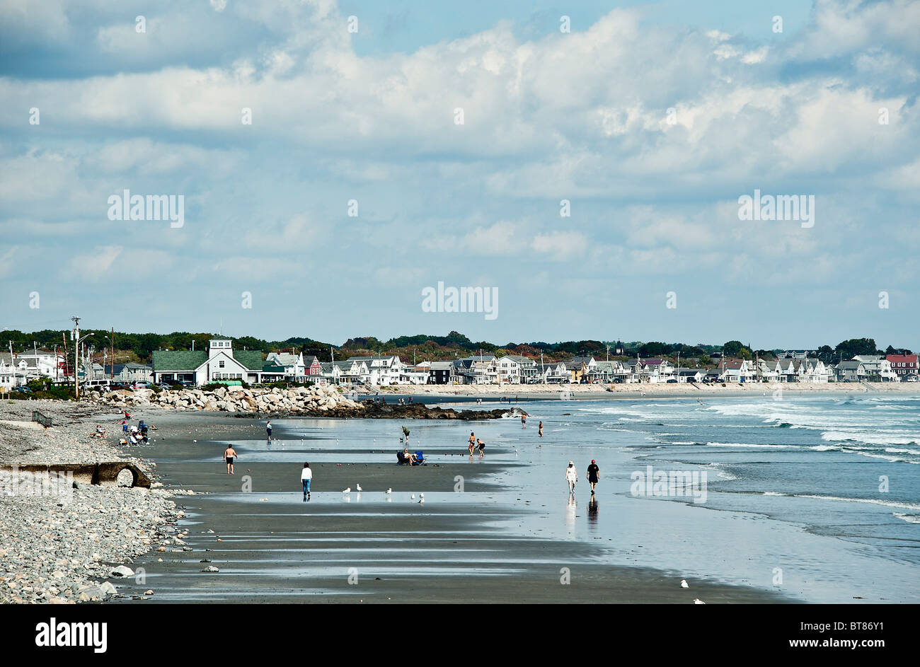 Spiaggia, York, Maine, Stati Uniti d'America Foto Stock