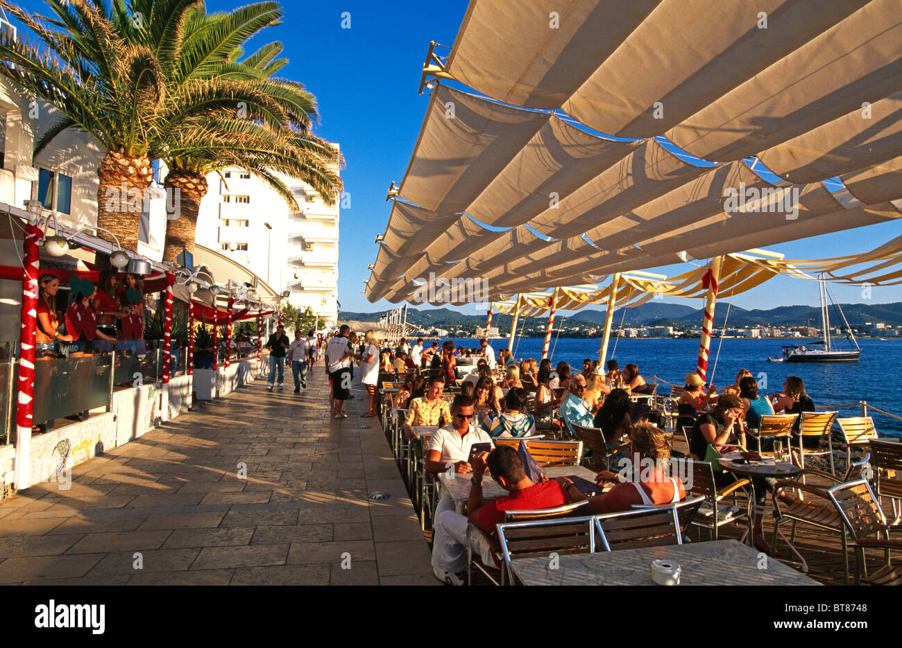Mambo café in San Antonio, Ibiza, Isole Baleari, Spagna Foto Stock