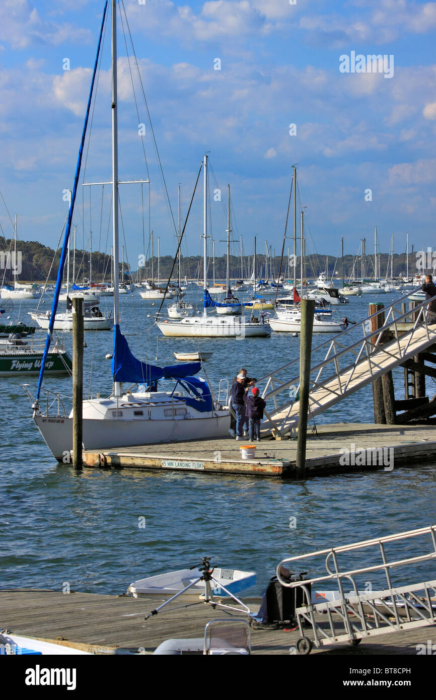 Northport Harbour, Long Island NY Foto Stock