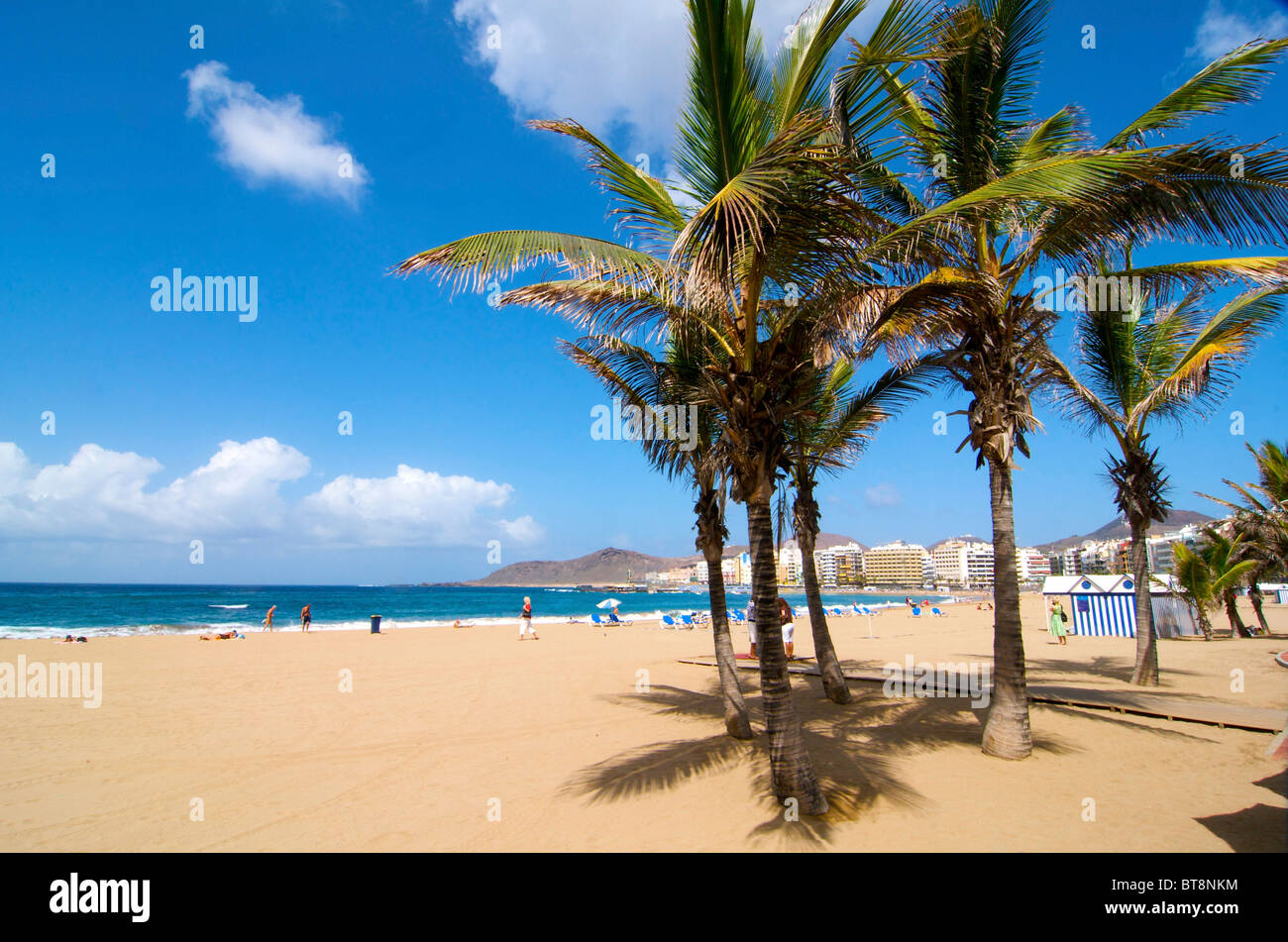 La Canteras Beach a Las Palmas Gran Canarie, Isole Canarie, Spagna Foto Stock