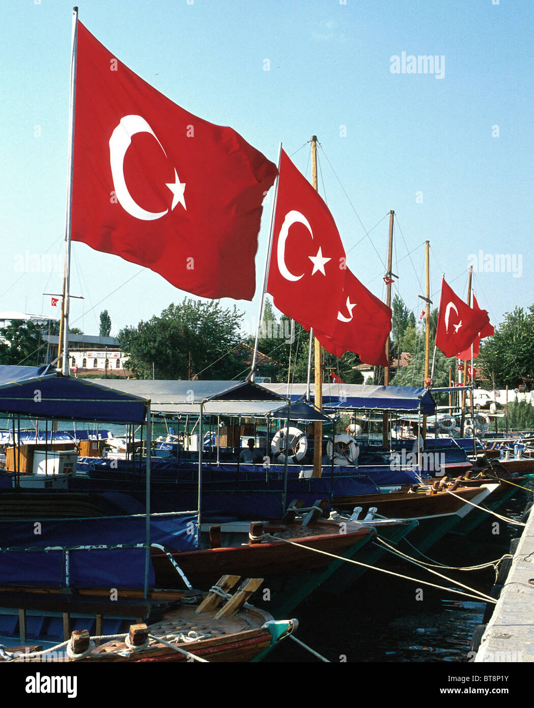 Bandiera turca. Bandiera della Turchia Foto Stock