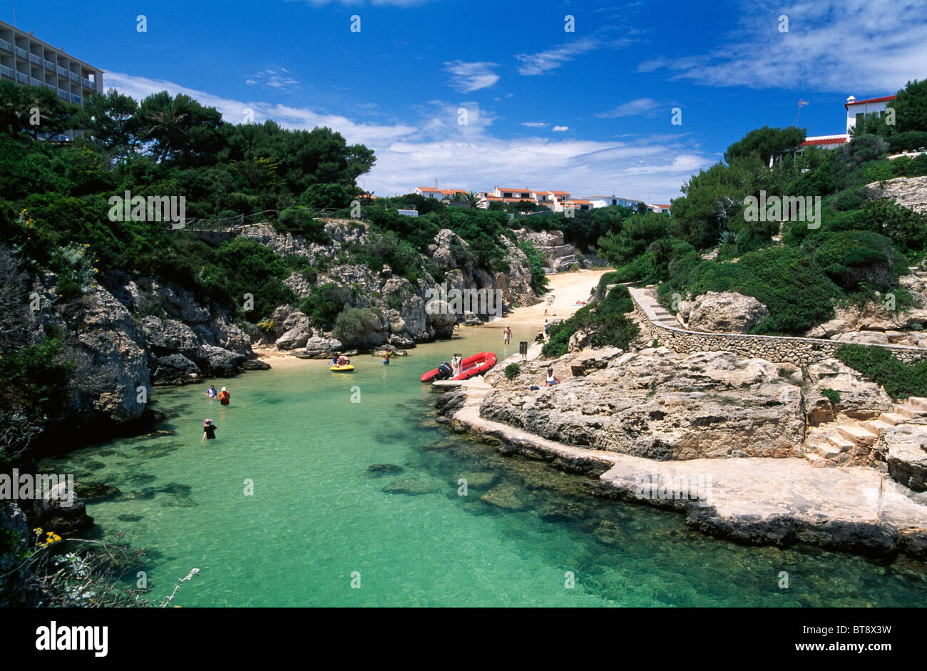 Cala Forcat, Minorca, Isole Baleari, Spagna Foto Stock