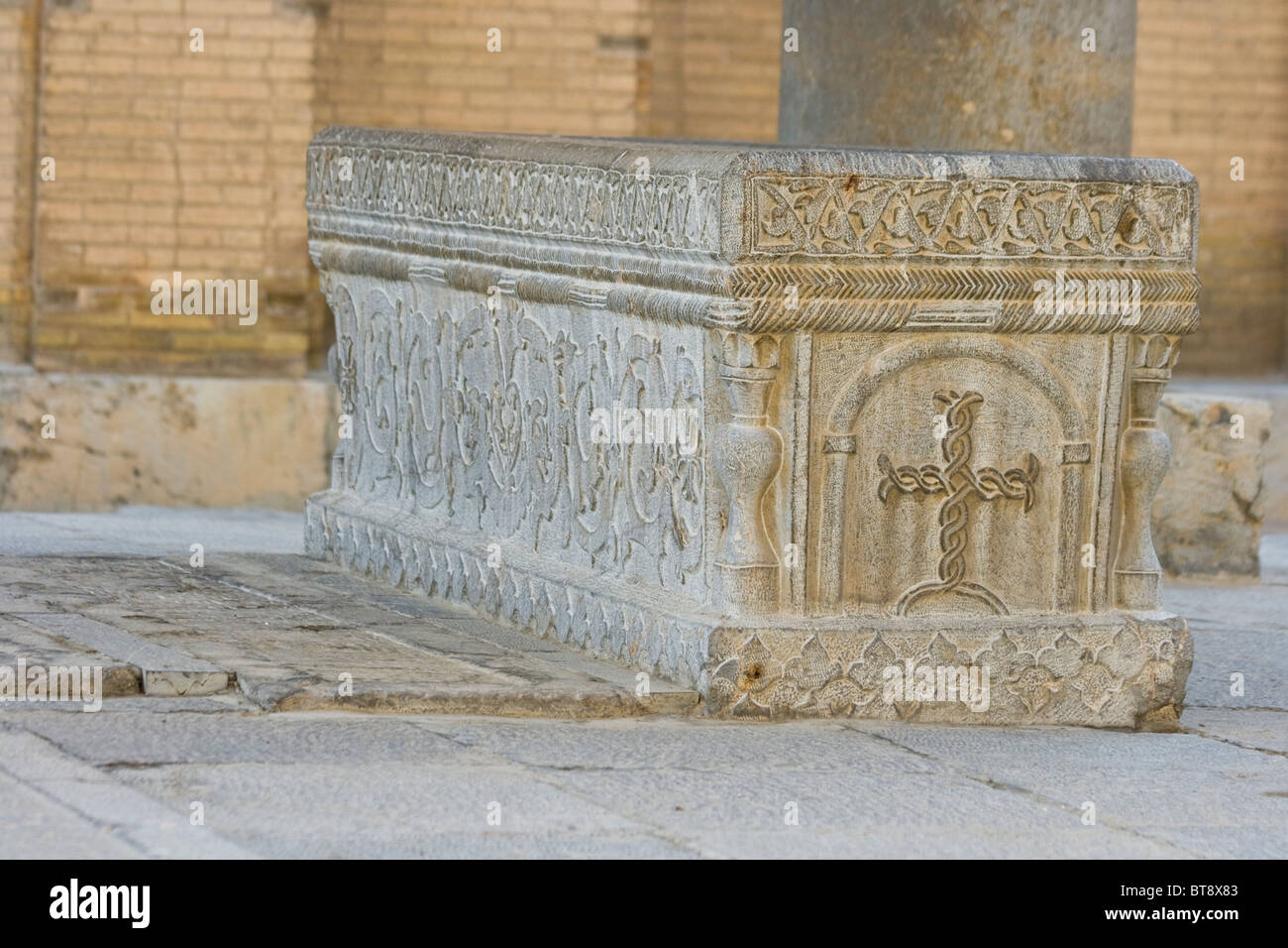 Sarcofago a tutti i salvatori Cattedrale Armena a Esfahan Iran Foto Stock