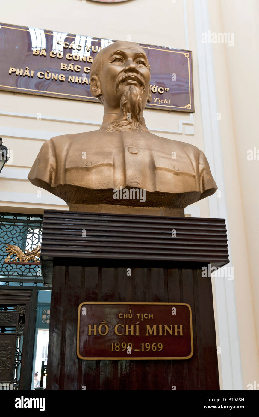Busto di Ho Chi Minh, Vietnam Foto Stock