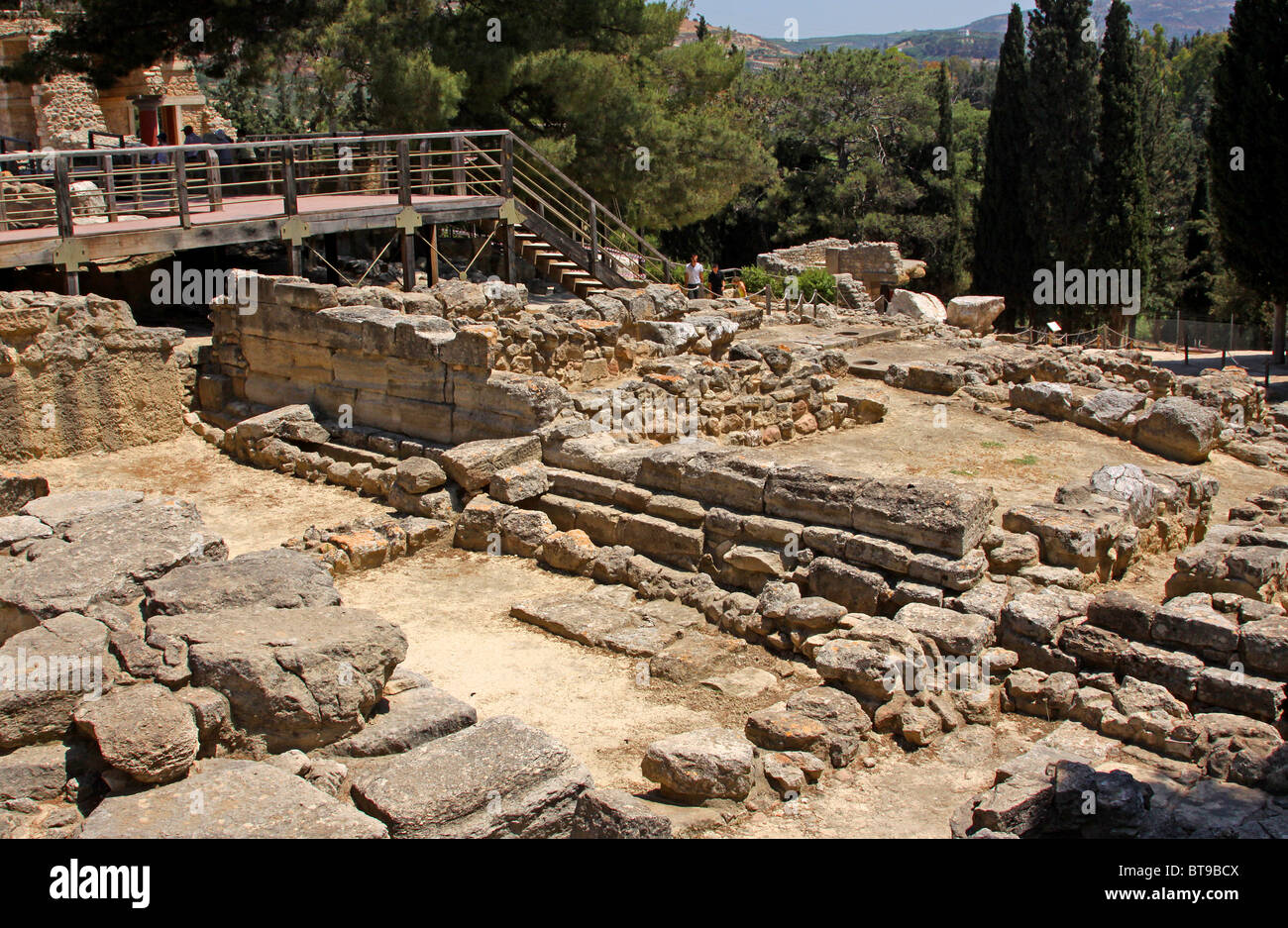 Knossos, scavo archeologico sito, Heraklion, Creta, Grecia, Europa Foto Stock