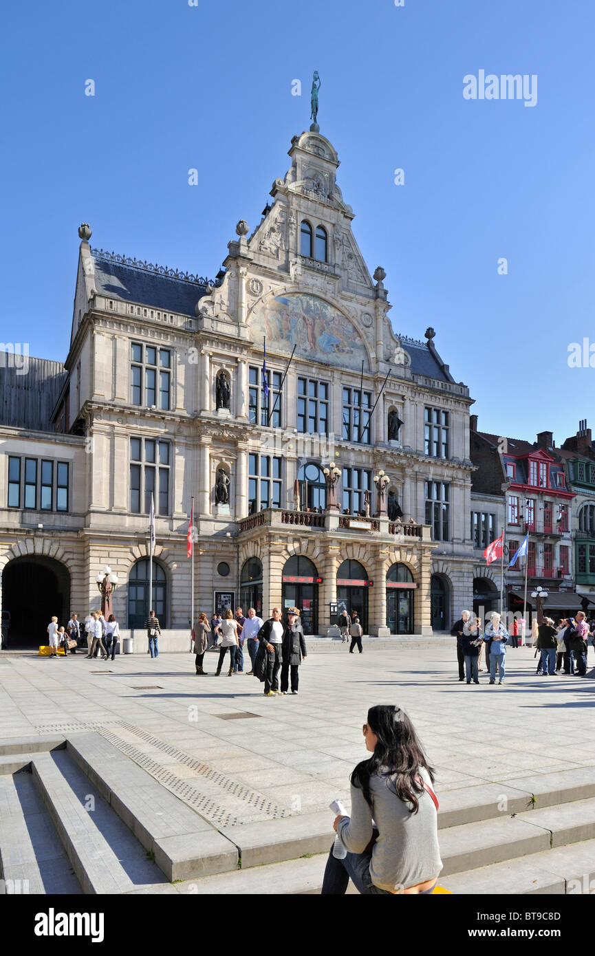 Il teatro presso il Saint Bavo's quare a Gand, Belgio Foto Stock