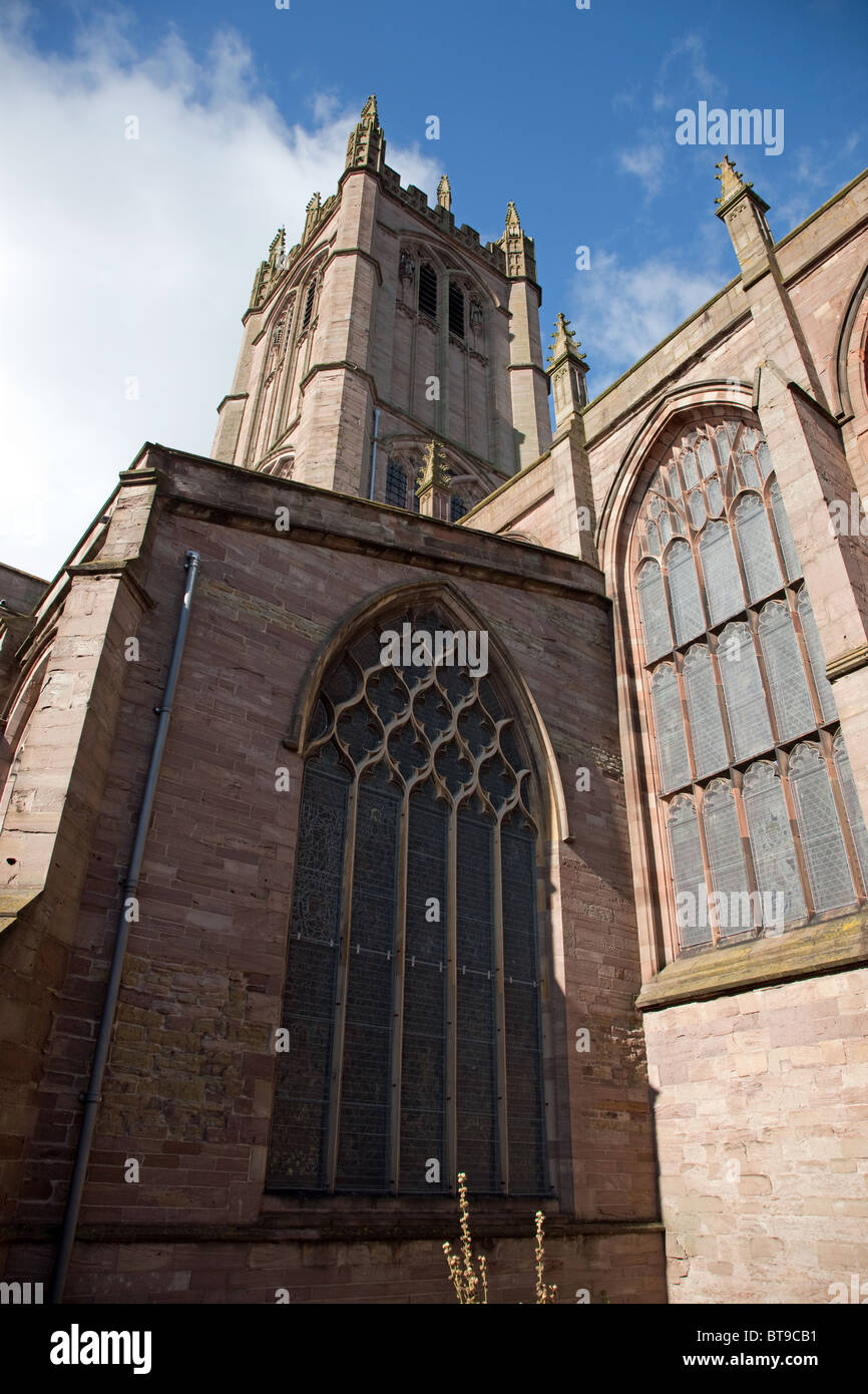 La Chiesa di San Lorenzo, Ludlow, Shropshire, Inghilterra, Regno Unito Foto Stock