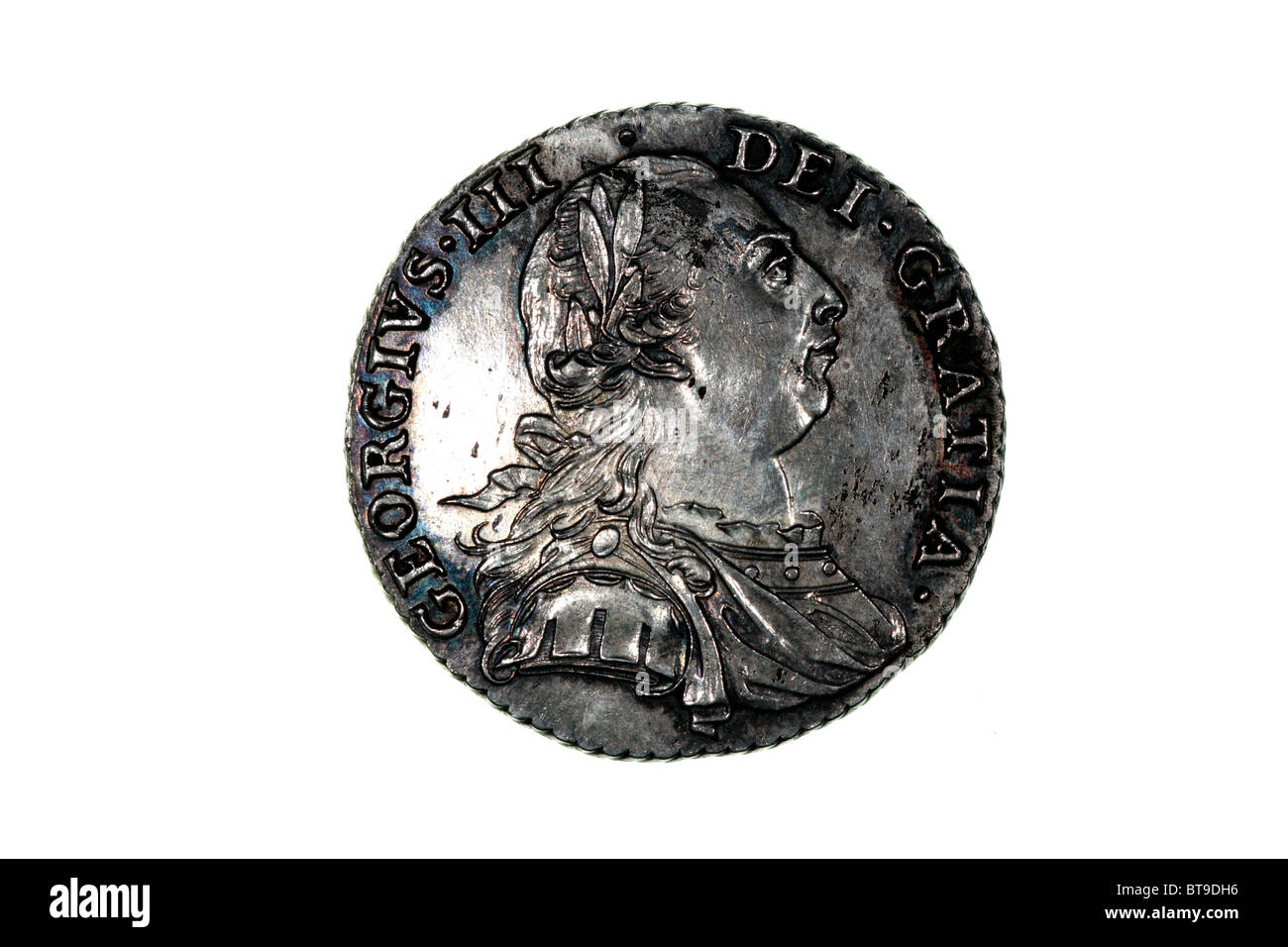 Vecchia moneta britannica Foto Stock