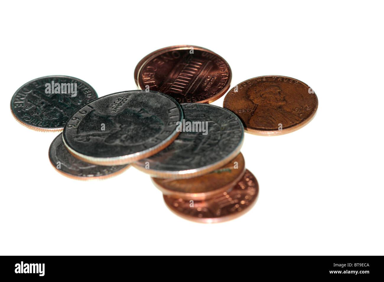 Monete degli Stati Uniti Foto Stock