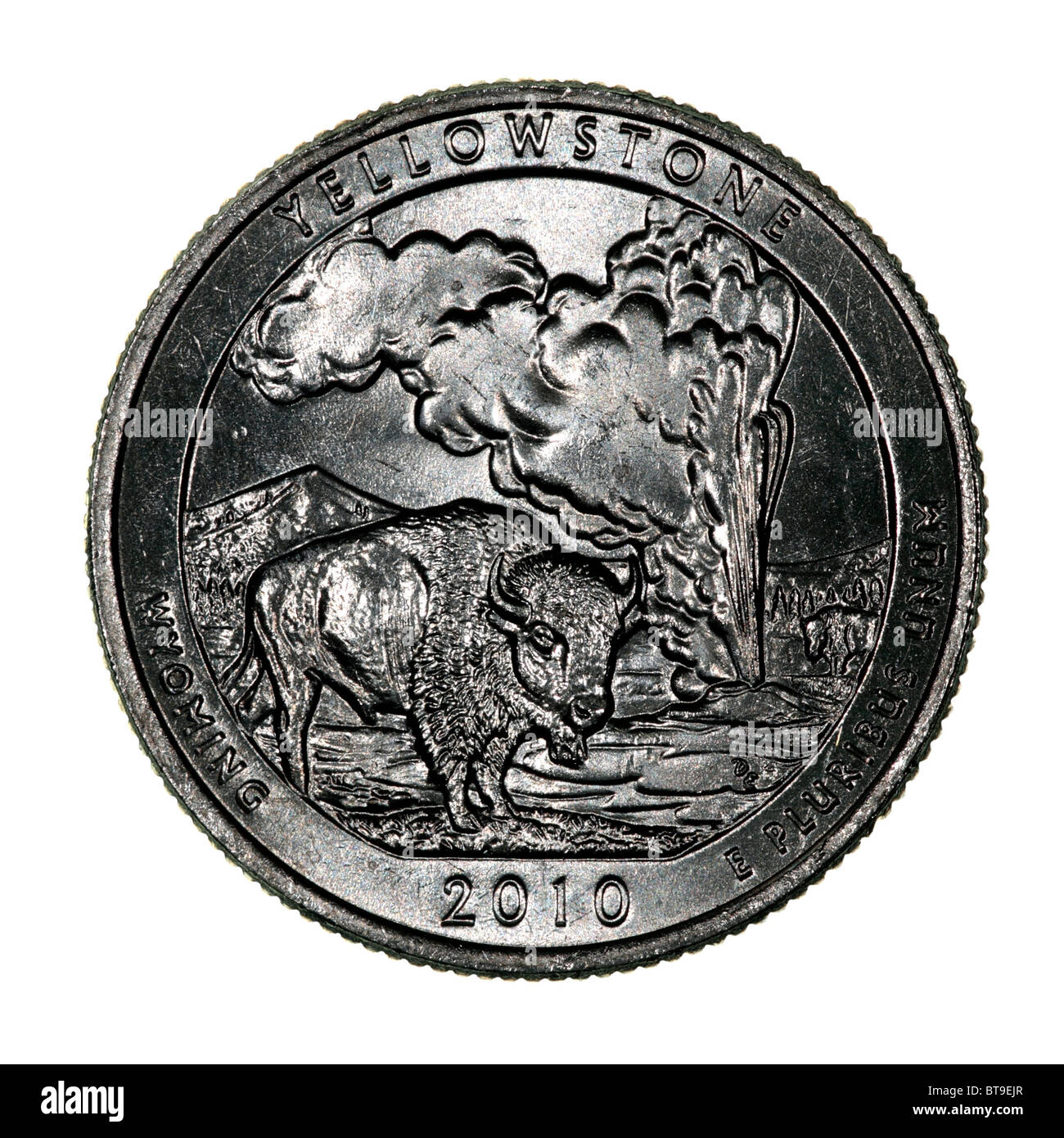 Stati Uniti d'America trimestre Yellowstone Foto Stock