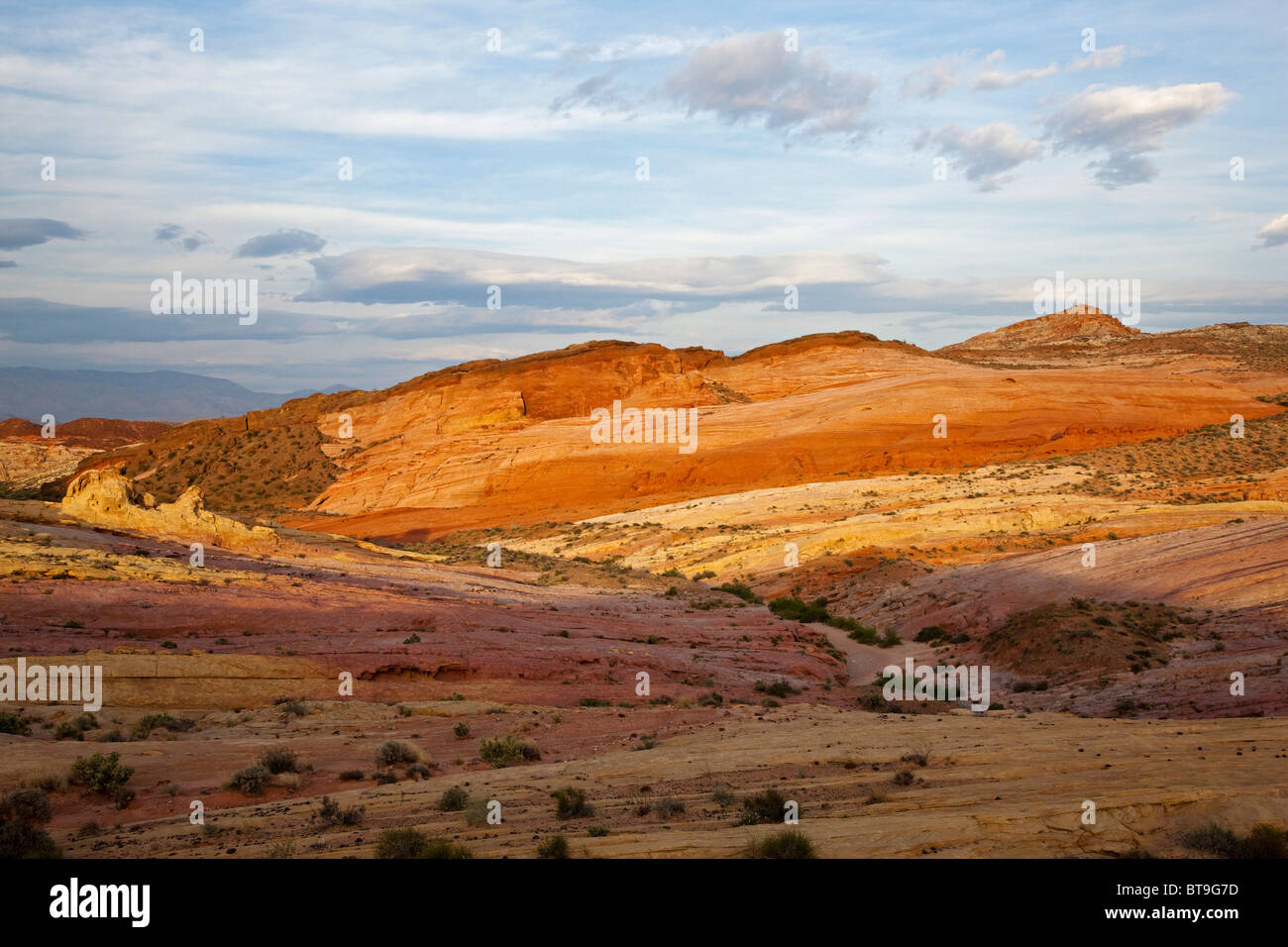 Rocce colorate, Rainbow Vista, la Valle del Fuoco del parco statale, Nevada, STATI UNITI D'AMERICA Foto Stock