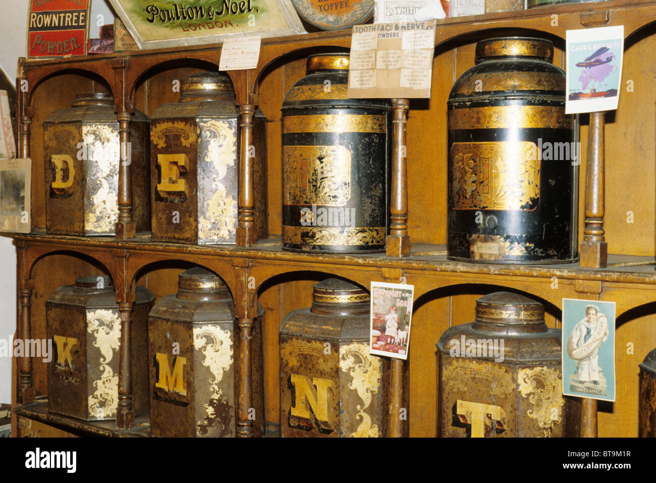 Totnes museum, Devon, fruttivendolo presentano grocer England Regno Unito Foto Stock