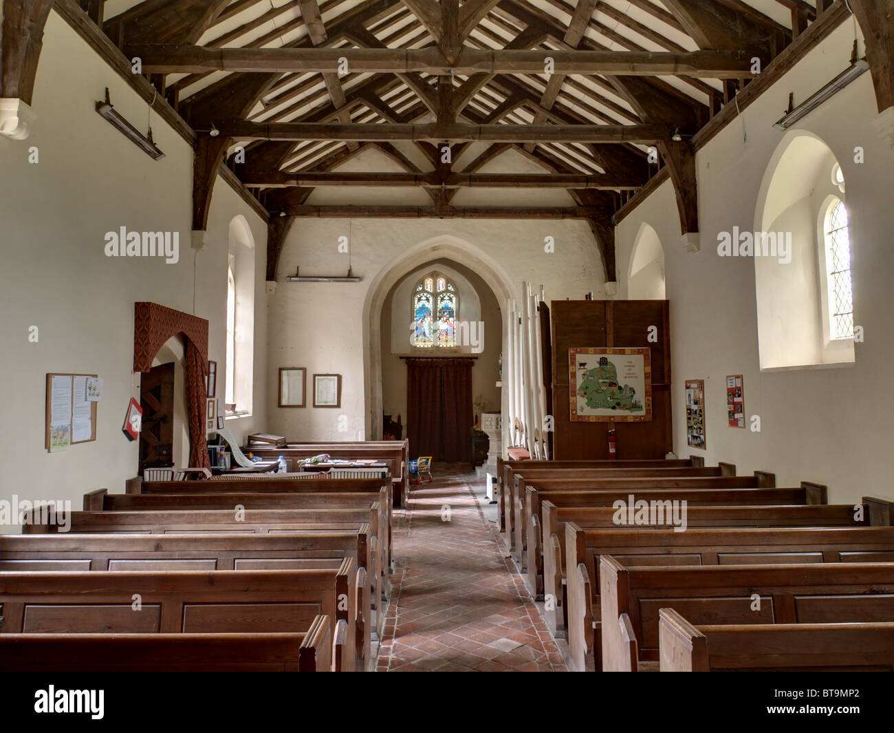 Nord Newnton St James Wiltshire Chiesa interno Foto Stock