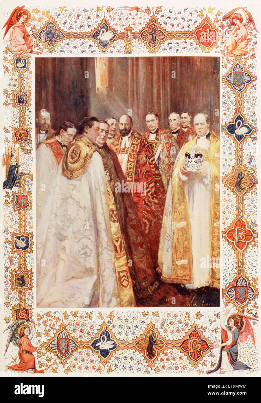 La Chiesa e l'incoronazione del re George V. Foto Stock