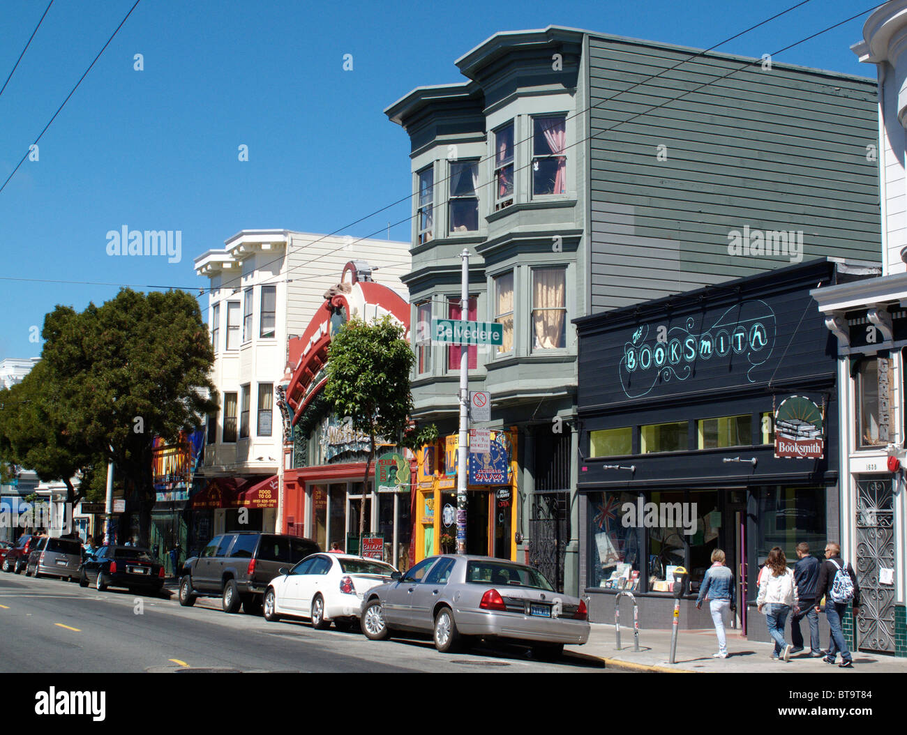 La Haight Ashbury del distretto di San Francisco in California, Stati Uniti Foto Stock