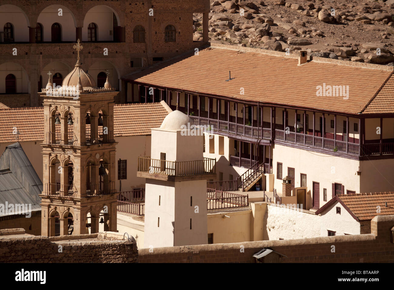 La chiesa ortodossa di Santa Caterina il monastero vicino Saint Katherine o El Miga village, Sinai, Egitto, Africa Foto Stock