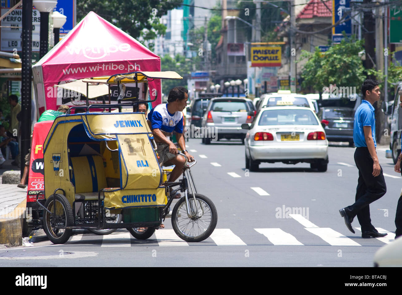 Streetscene del malato, un quartiere di Manila, la città capitale di phlippines Foto Stock