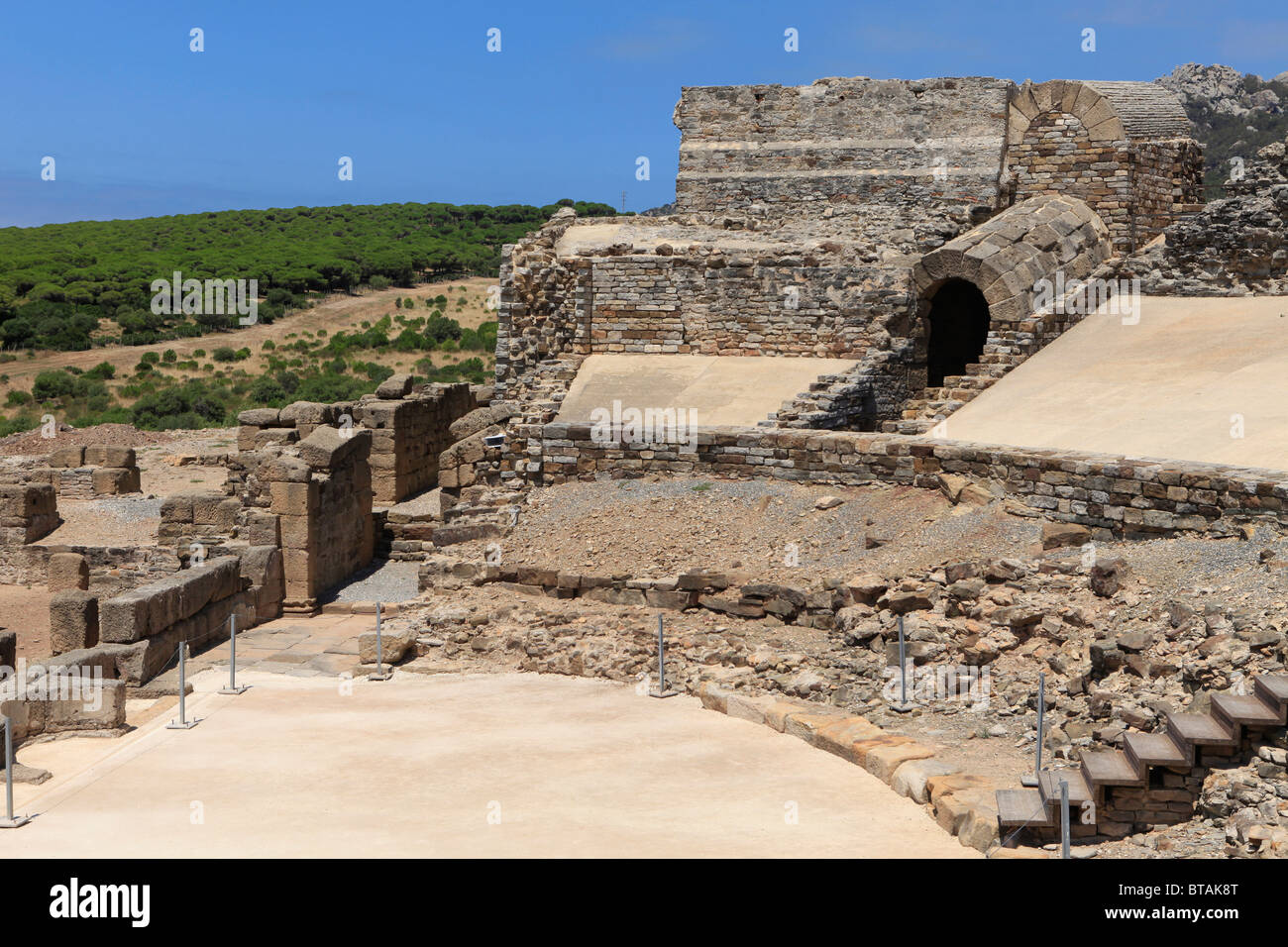 Antico Teatro romano di Baelo Claudia, Spagna Foto Stock