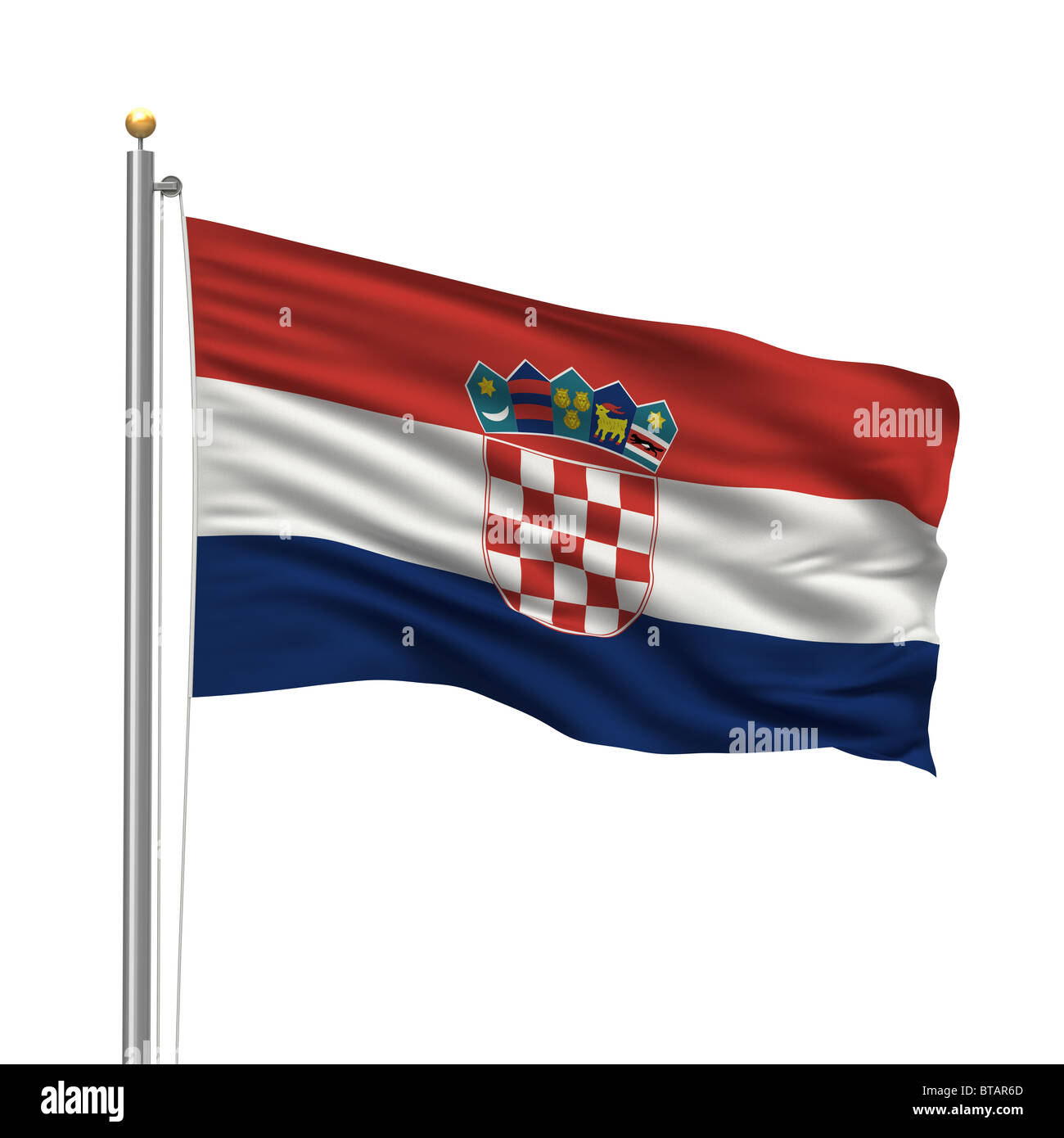 Bandiera della Croazia Foto Stock