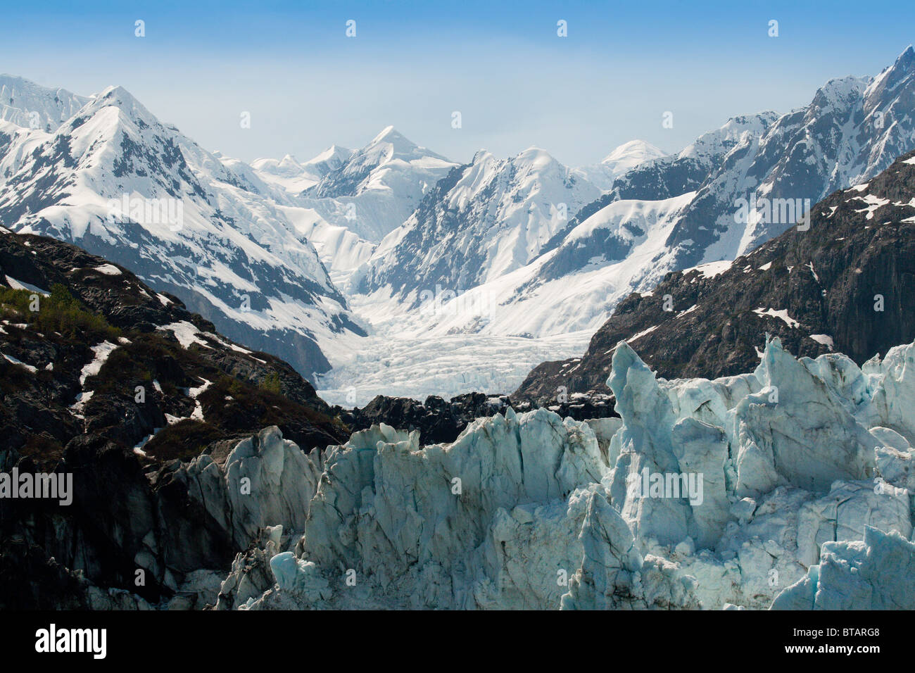 Marjorie ghiacciaio in Alaska, STATI UNITI D'AMERICA Foto Stock