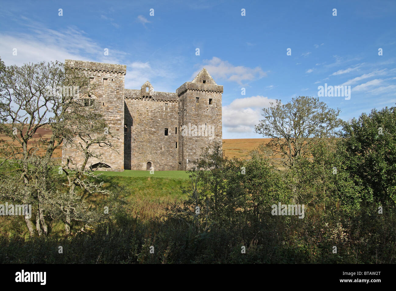 Il castello di Hermitage, i confini della contea, Scozia Foto Stock