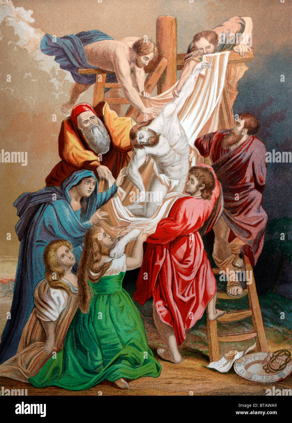 La pittura di Cristo deposto dalla croce Foto Stock