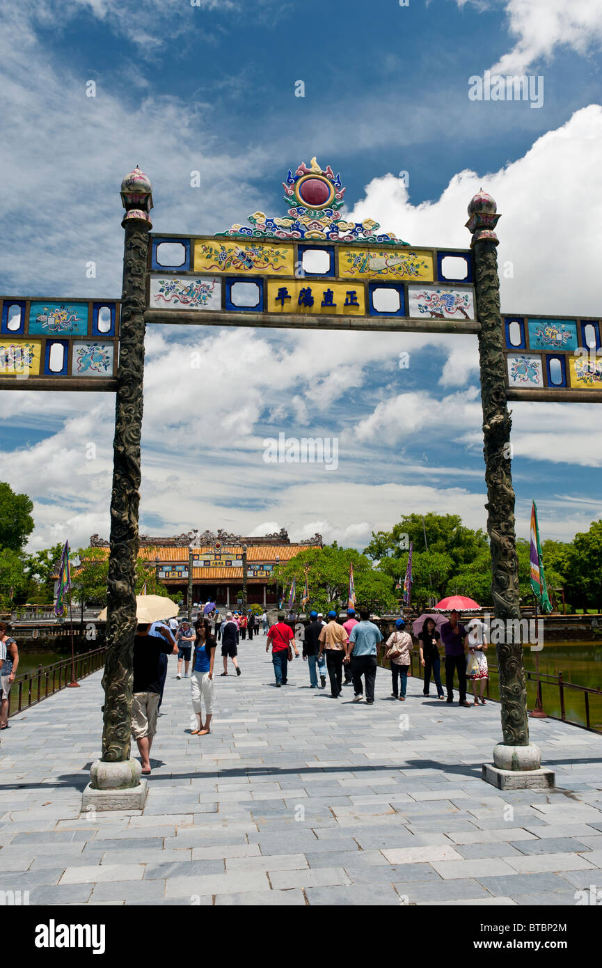 Il cortile interno della città imperiale di Hue, Vietnam Foto Stock